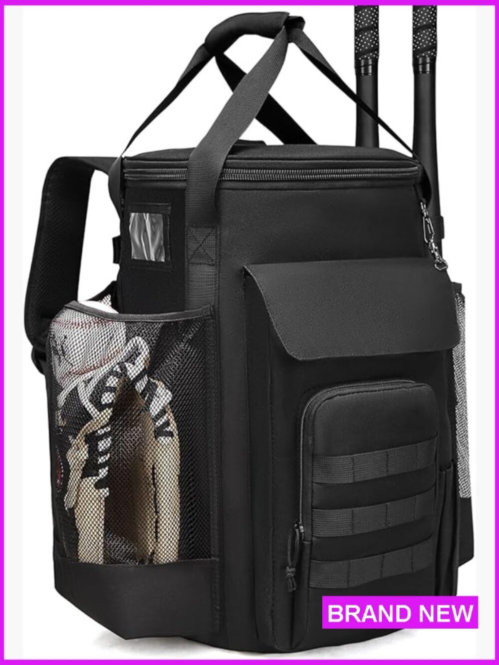 Baseball Bucket Bag for Coaches Fits 6 Gallon Bucket Multiple Pockets